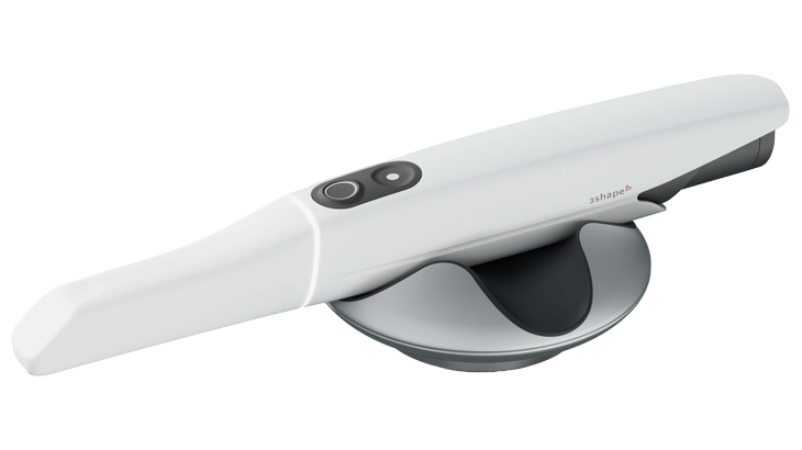 3Shape TRIOS 5 intraoral scanner on pod